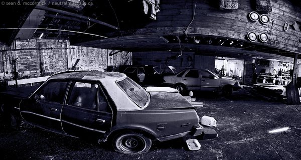 No one has twisted a wrench here lately: Interior, Wayside Auto, Chinook, Alberta