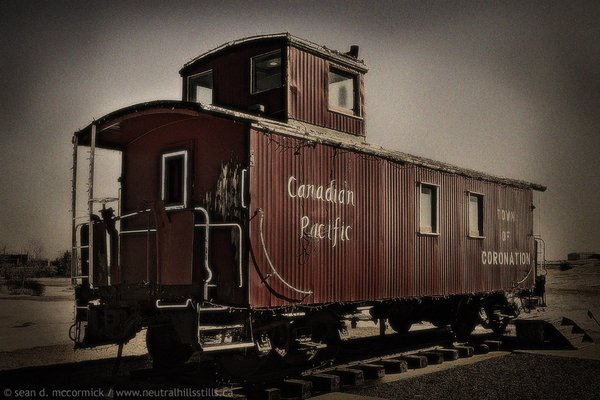 CP Caboose, West Entrance, Coronation, Alberta