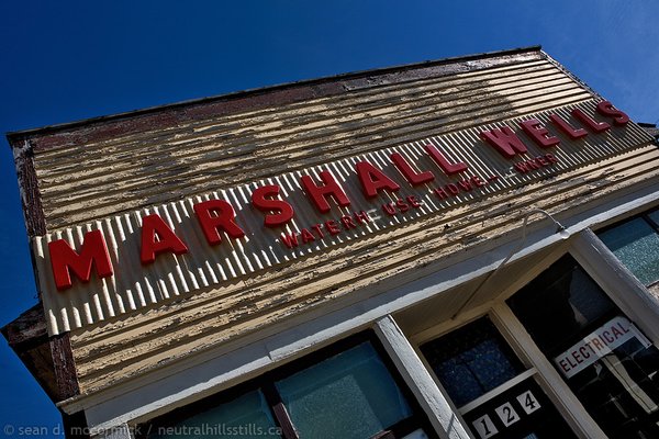 Marshall Wells signage, Main Street, Cereal, Alberta