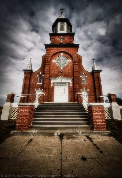 St. Norbert's Church: Front view, HDR