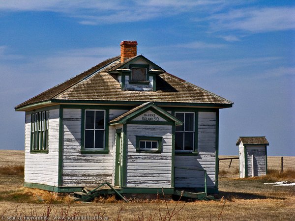 Roland School & Girls Outhouse, Spring 2008