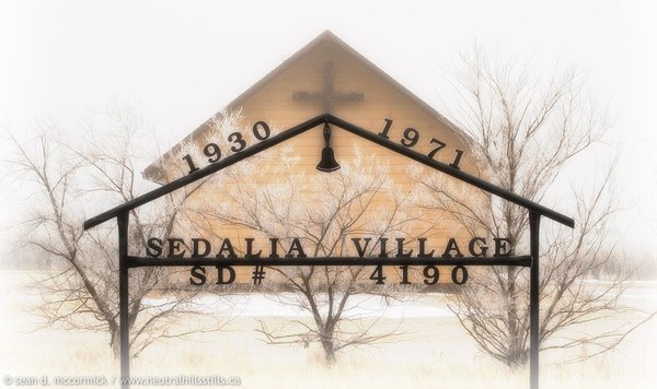 Frame-up Job: Church in light fog, Sedalia AB