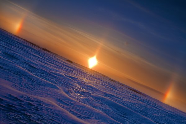 Sundog sunset, Mar 03, 2011