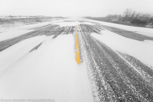 Hwy 12 drifting in, Dec 31, 2008