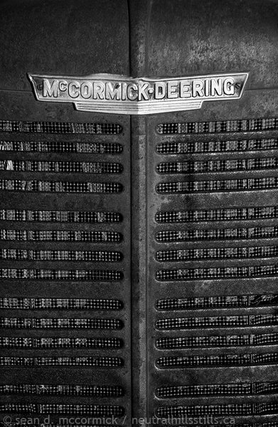 McCormick/Deering tractor badge and grill