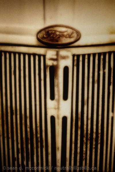 Emblem and grill, 1952 Ford tractor, model 8NC