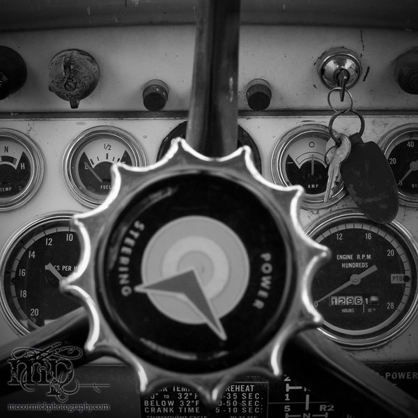 Cockshutt 1850 power steering logo and console