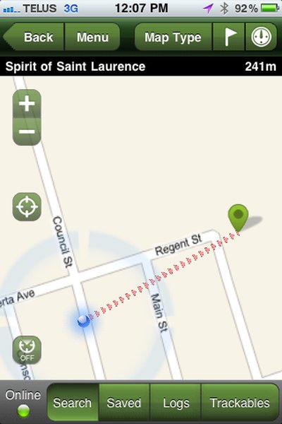 Geocaching GC2132C: Map closeup