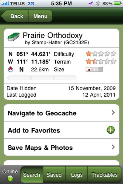 Geocaching GC2132E: Info on "Prairie Orthodoxy"