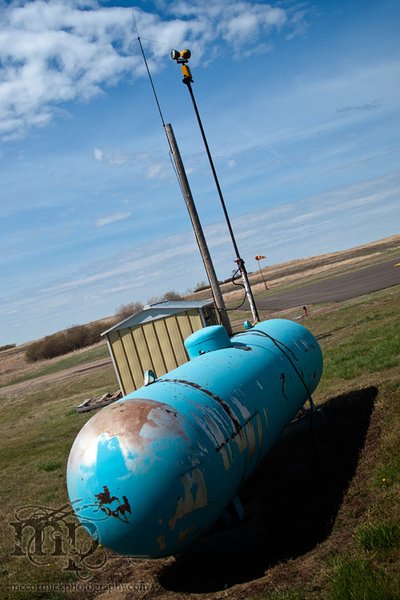 Oyen Airport Geocache Hunt: A great place to get tanked