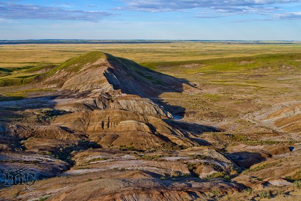 Monitor Mud Buttes 2011: Looking north at dusk