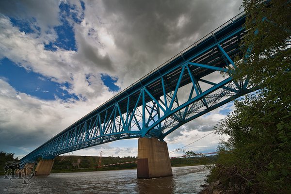 Taylor Bridge crossing the Peace River, British Columbia