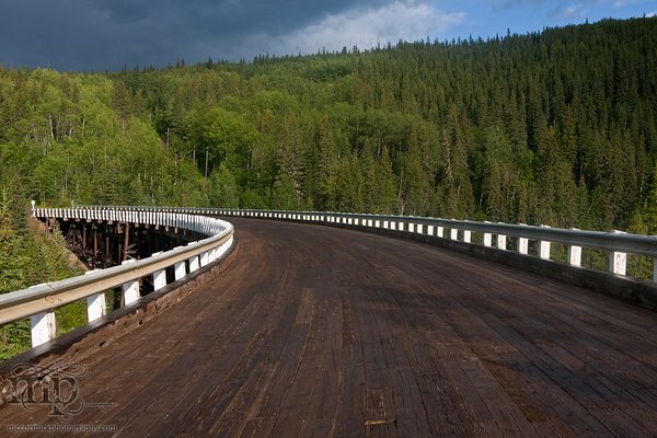 Kiskatenaw Curved Wooden Bridge, Alaska Highway [2 of 3]