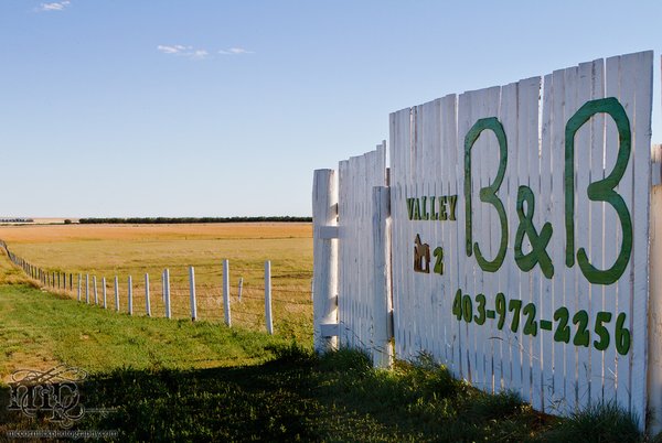 Acadia Valley B&B: Highway signage