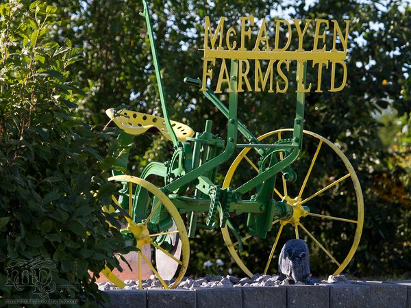 Acadia Valley B&B: Farm signage