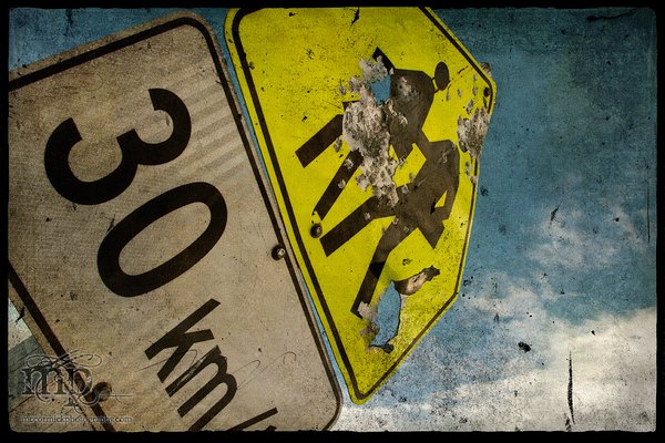War zone, 30 km/h maximum