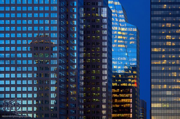 The Calgary Tower Reflected in Banker's Hall Before Sunrise [4 of 4]