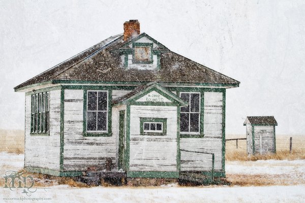 Snowstorm, Feb 25, 2012: Roland School & Outhouse