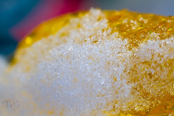 Snow on Yellow LED Christmas Light