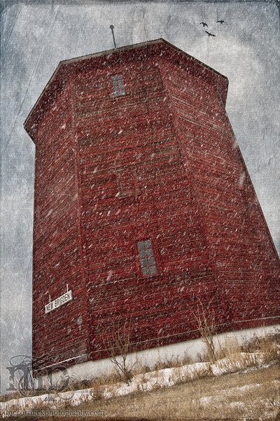 New Brigden Water Tower in Snow