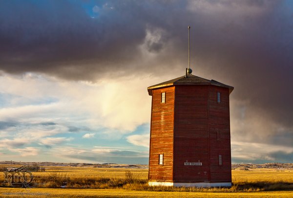 Dusk, Mar 30, 2012: New Brigden Water Tower