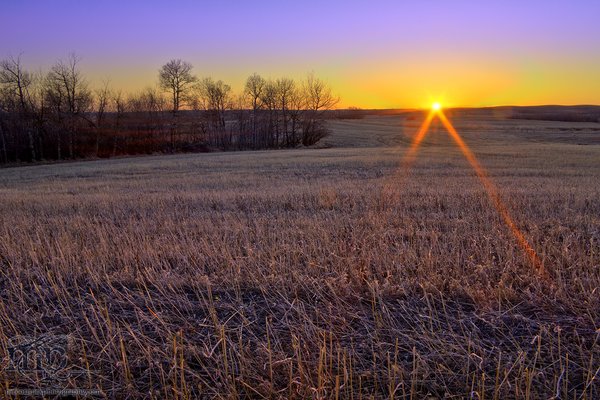 Apr 08, 2012: Sunset over John's Wheat Stubble