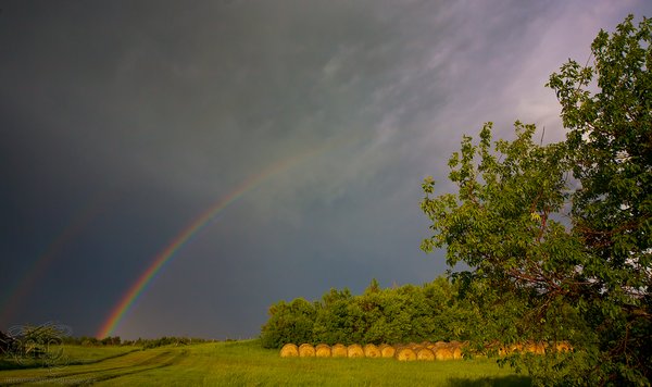 June 25, 2012: Rainbow and retreating storm
