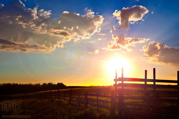 Jul 23, 2012 - Sun Setting Over John's Corrals