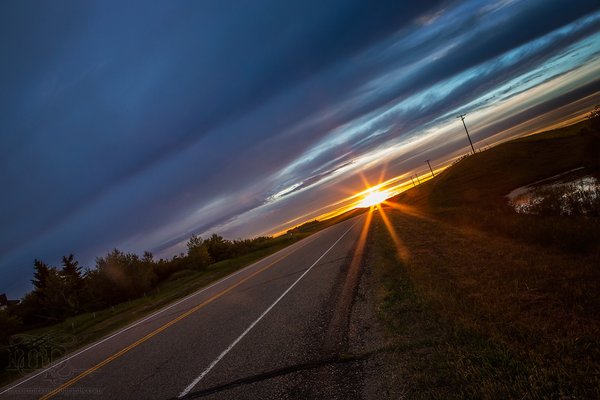 Sunset : July 12, 2013 : Hwy 12