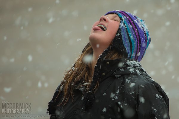 First Snowfall of 2014 : Playing Catch