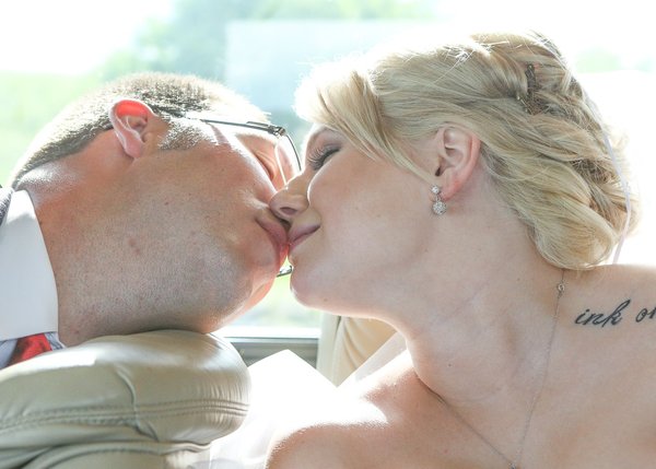 Candid kiss