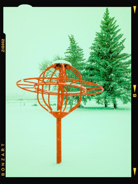 Christmas Colours in March, Thornbriar Green, Strathmore, Alberta, 2024-03-02