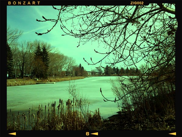 Last of the Ice, Kinsmen Park, Strathmore, Alberta, 2024-03-15