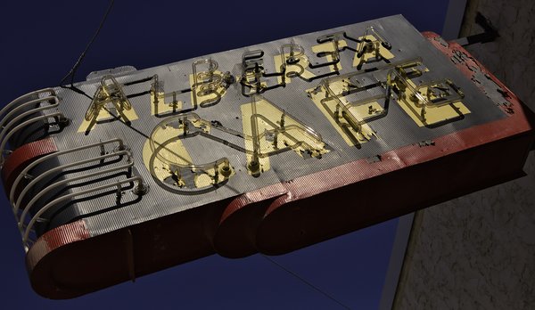 Sign, Alberta Cafe, Westlock, Alberta