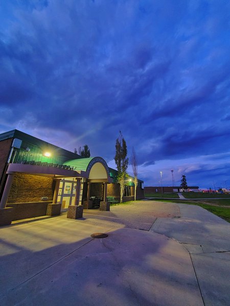 Barrhead Library at Dusk