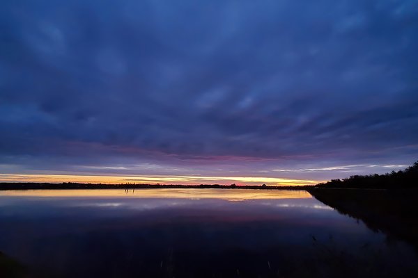 Sunrise Over Retaining Pond, Barrhead, Alberta, 2020-09-04