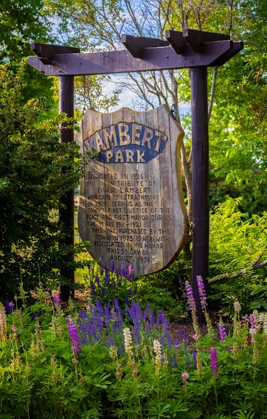 Sign & History, Lambert Park, Strathmore, Alberta, June 24, 2021