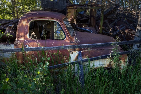 Pickup Needs A Pick-me-up, Old Studebaker, Farm Near Indus, Alberta, June 27, 2021