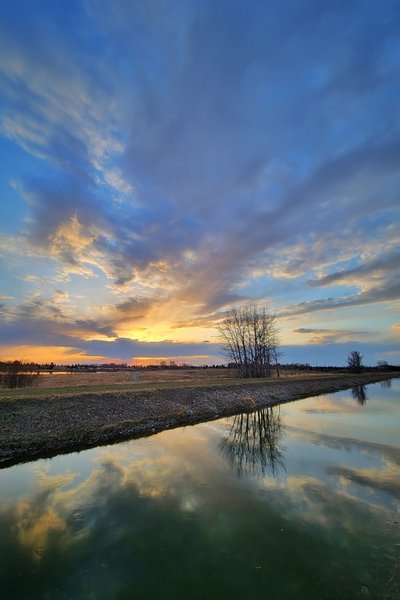 Sunset, Canal Near Tom Sadler Bridge, 2 of 2, 2022-04-28