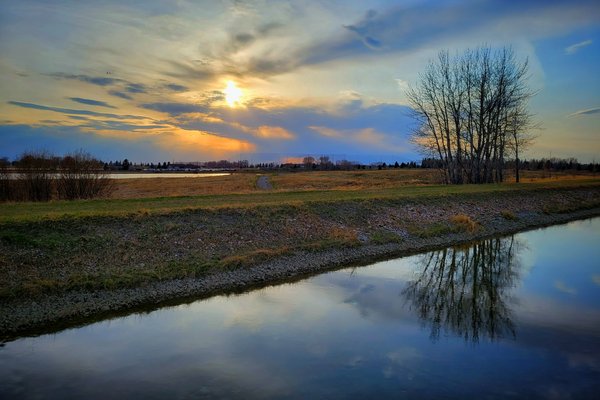 Sunset, Canal near Tom Sadler Bridge, 2022-05-02