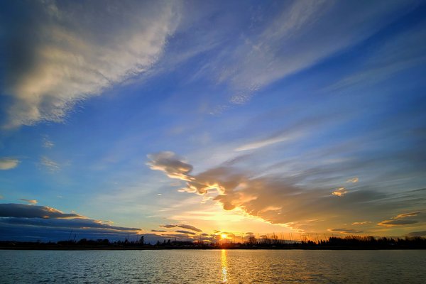 Gray's Pond, Sunset, Phone Test Shot 01, Landscape, Sun Over Horizon, 2022-05-04