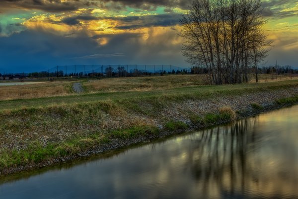 Canal Sunset, Strathmore, AB, 2022-05-08