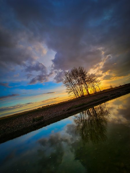 Sunset, Canal by Tom Sadler Bridge, Dutch Tilt, 2022-05-13 SML