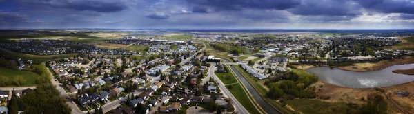 Strathmore, AB, Looking Downtown, 2022-05-21