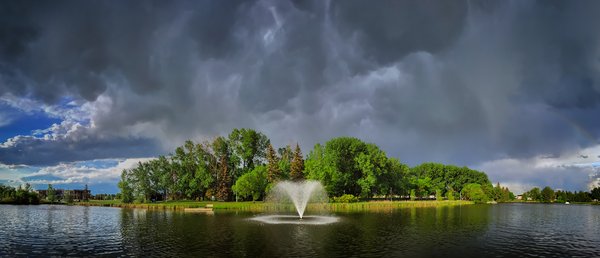 Departing Storm, Kinsmen Lake, Strathmore, AB, 2022-06-12