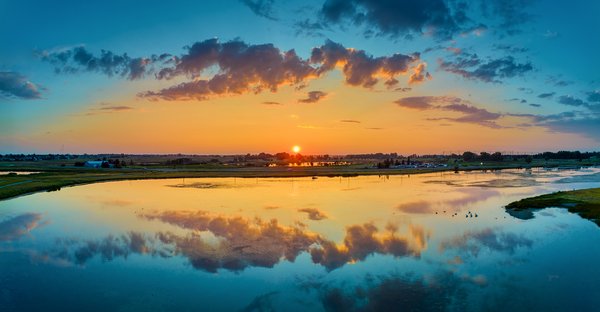 That Setting Sun, Gray's Pond, Strathmore,, Alberta, 2022-09-15