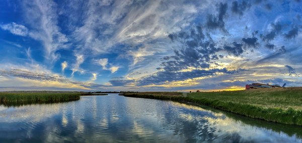 Skyscape Over Wetlands 01, Ralph Klein Park, Calgary, Alberta, 2022-09-22