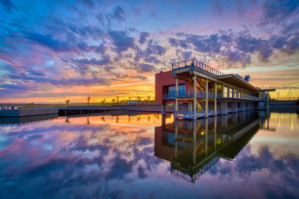 Sunset 04, Interpretive Centre, Ralph Klein Park, Calgary, Alberta, 2022-09-22