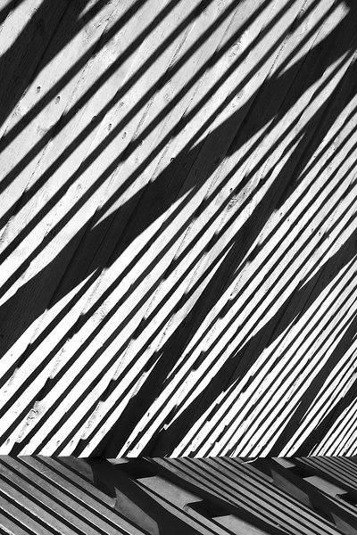 Handrail & Shadows, Tom Sadler Bridge, Strathmore, Alberta, 2022-09-26