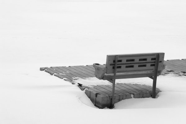 Floating Dock Frozen Into Place, Kinsmen Lake, Strathmore, AB, 2022-12-16